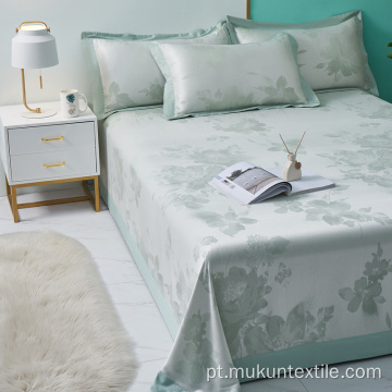 100% conjunto de cama de folha de cama de tecido de bambu